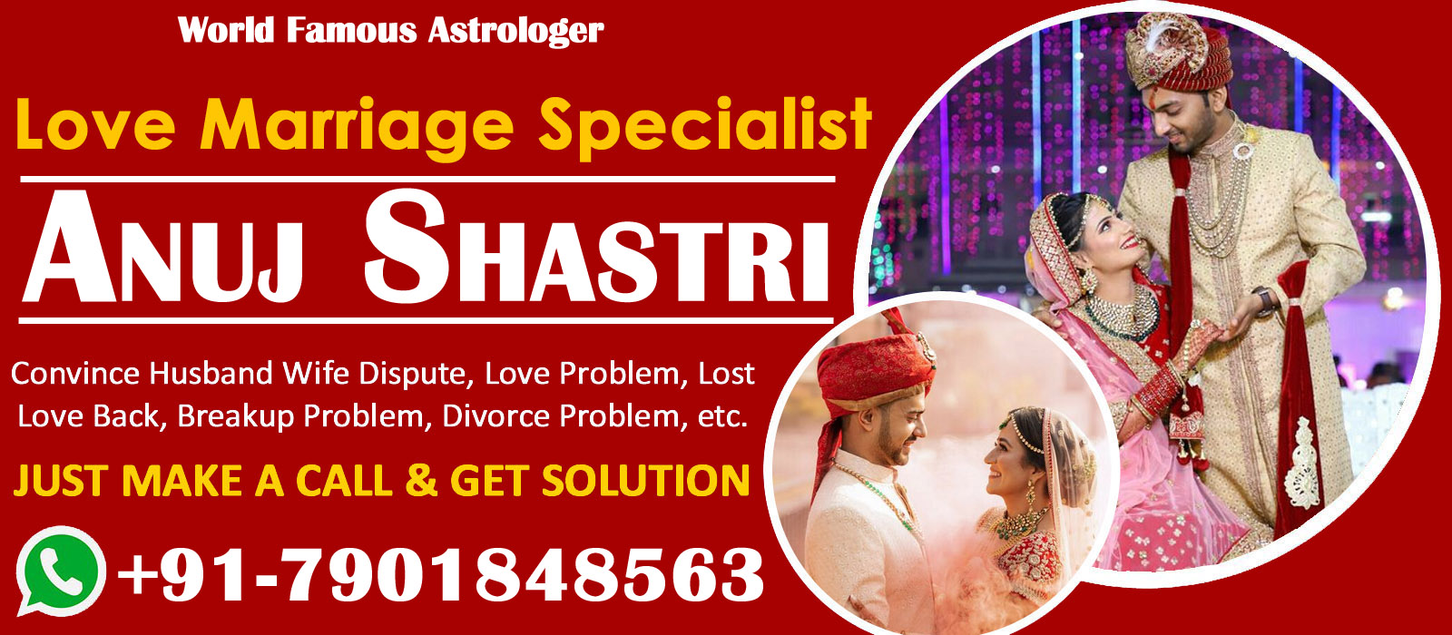 World Famous Astrologer Anuj Shastri Ji +91-7901848563